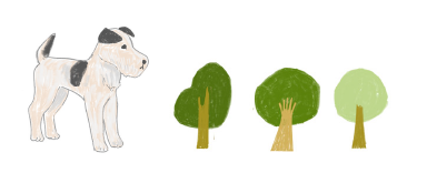 犬と木